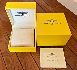 Vintage BREITLING Empty watch Box with Manual Good Condition #T28 - Picture 1 of 11