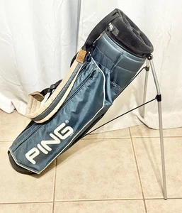 Vintage Ping Karsten Single Strap 4-way Blue Stand Bag - Picture 1 of 9