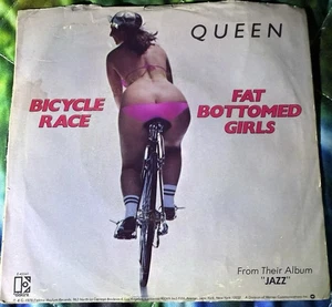 Queen Bicycle Race Fat Bottomed Girls 7” Vinyl 45 RPM in Picture Sleeve 1978 - Picture 1 of 7