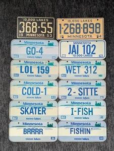 MINNESOTA mini cereal license plate lot of 12 all different - Picture 1 of 1