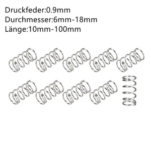 Molla a compressione 0,9 mm diametro filo 304 acciaio inox molla piccola / molla a spirale - Foto 1 di 12