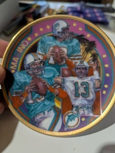 1990 Dan Marino Miami Dolphins Sports Impressions Mini Plate Superstar Series - Bild 1 von 5