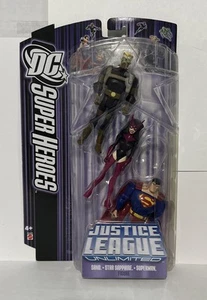 DC Super Heroes Justice League Unlimited Sand Star Sapphire Superman 3 Pack New - Picture 1 of 1
