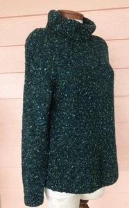 J. JILL ROLLKRAGEN PULLOVER passt M/L Deep Teal weich hübsch noppen bequem Top - Bild 1 von 3