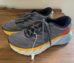 Men's Hoka One One Gaviota 4 Castlerock Anthracite Running Shoes size 9.5-NWOB - Picture 1 of 5