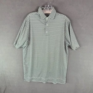 FootJoy Polo Mens Shirt Medium AOP Performance Stretch Golf Casual Athletic Fit - Picture 1 of 10