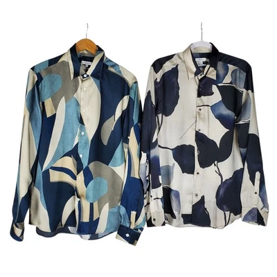Lot Of 2 Reiss Shirts Mens L Regular Fit Novello Riggins Long Sleeve Button Up - Image 1 of 4