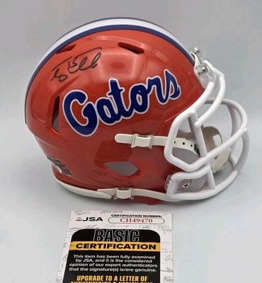 Tim Tebow Heisman University of Florida Gators UF Signed Mini Helmet JSA  - Image 1 of 4