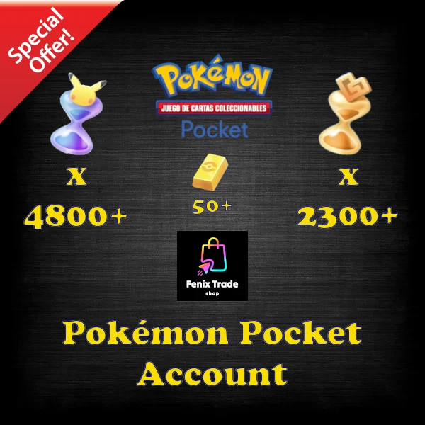 [Global] Pokemon TCG Pocket with 4800+ Pack Hourglass | 2300+ Wonder | 50+ Gold - Image 1 of 1