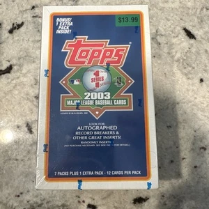 Topps 2003 MLB Baseball Cards Sealed Box 8 Packs 12 Cards Per Pack - Picture 1 of 4