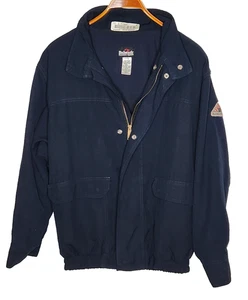 Bulwark FR Jacket Mens Large Flame Resistant Navy Blue Nomex Aramid Arc 12.6 ATP - Picture 1 of 12