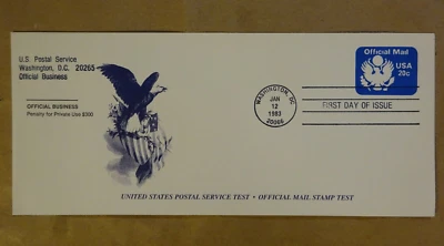 Official Mail Cachet USA January 12 1983 Washington, DC First Day FDC 20 Cents - Image 1 of 4