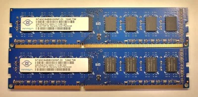 Nanya 8GB (2x 4GB) 240-Pin DDR3 1600 (PC3-12800) Desktop Ram NT4GC64B8HG0NF-DI - Image 1 of 2