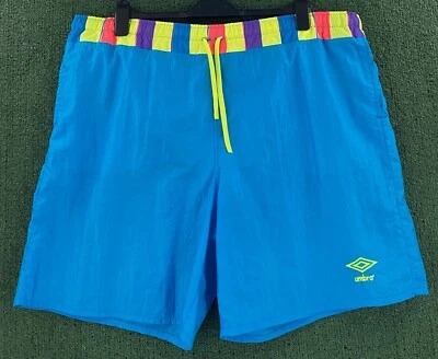 Pantalones Cortos De Colección Años 80 Umbro Sand Federación de Fútbol Coloridos Forrados Para Hombre 2XL Hechos en EE. UU. Foto 1 de 4