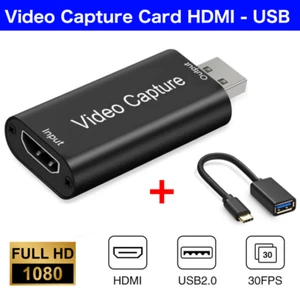 4K Video Capture Card HDMI USB 1080P Live Video Streaming Game Recorder USB-C - Bild 1 von 6