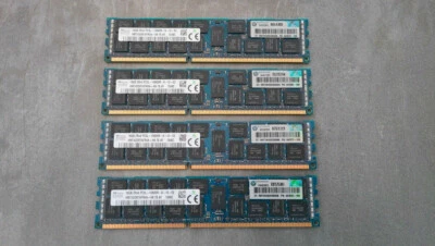 64GB (4x16GB) DDR3 - SK HYNIX - 2Rx4 PC3L 10600R - RAM RDIMM HMT42GR7AFR4A ECC - Photo 1/2