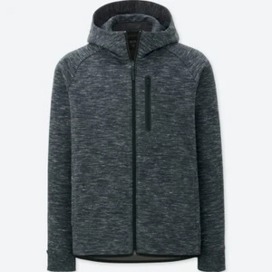 Felpa Uniqlo uomo asciutta elasticizzata full zip con cappuccio TAGLIA XXS grigio scuro erica - Foto 1 di 2