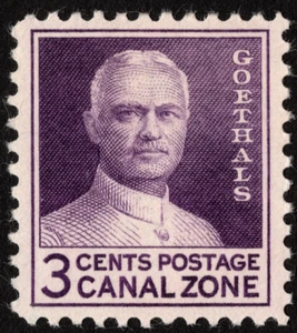 Canal Zone Stamp Scott # 117c Mint LH - 3 Cents Red Violet Goethals Wet Printing - Picture 1 of 1