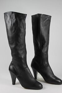 Damenstiefel Lederstiefel schwarz Gr. 4 TRUE VINTAGE 80's women's boots