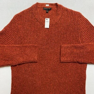 Banana Republic Cable Knit Sweater Men's XL Red Brown Fisherman Pullover $74 NWT - Picture 1 of 13