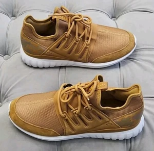 ADIDAS Tubular Radial Mesa Brown Athletic Mens Sneakers Comfort Shoes 11.5 2015 - Picture 1 of 17