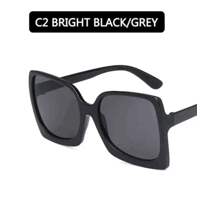 Black Fashion Women Cateye Oversized Sunglasses UV Protection Everyday Wear New - Image 1 of 2