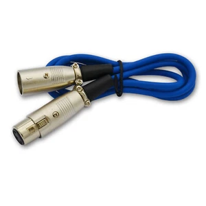 XLR Male Plug to Female Microphone cable-3pin Audio cable Shielded Cord Made - Picture 1 of 20