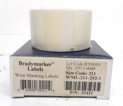 BRADY, WIRE MAKING LABELS, SIZE CODE 211, WML-211-292-1 - Image 1 of 3