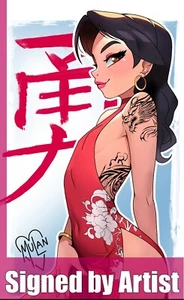 Mulan Anime Sexy Femboy Pinup LGBT 11x17 Kunstdruck Künstler signiert - Bild 1 von 5