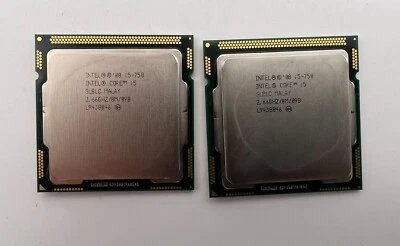 (Lote de 2) CPU Intel Core i5-750 Quad Core 2.66GHz SLBLC *Par a juego* Foto 1 de 2