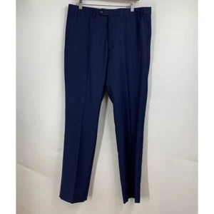Black Brown 1826 Men's Slim Fit Coupe Etroite Tapered Wool Dress Pants Size 36 - Picture 1 of 15