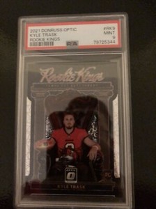 2021 Donruss Optic Kyle Trask Rookie Kings Case Hit SP Laser PSA 9 Buccaneers