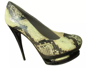 Bonnibel Pumps Beige Snakeskin (PU) Reggie-3 5" Stiletto Heel w/2" Platform - Picture 1 of 10
