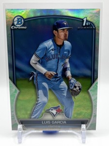 2023 Bowman Chrome Luis Garcia 1st Bowman Lunar Glow Refractor #BCP-94 Blue Jays