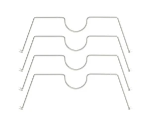Wire Shelf Divider, Fits On 14" Deep Wire Shelf, Chrome Color, 4-PACK - Picture 1 of 2