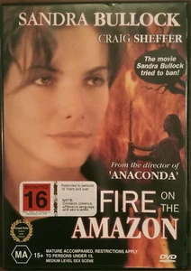 Fire on the Amazon DVD [1993] Sandra Bullock Steamy Region 4 Erotic Drama Rare - Picture 1 of 4