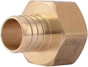 3/4 x 1 Zoll Crimp Buchse Adapter, Messing Sanitär Fitting, PEX Rohr, PE-RT, UC08 - Bild 1 von 12