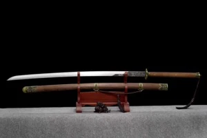 Traditional Chinese Miao Dao Two Handed Swords Miaodao Zhanmadao - Picture 1 of 10