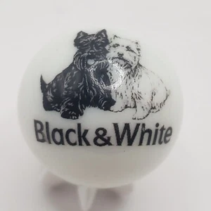 Black & White Scotch Advertisement 1" Shooter Marble With Stand 39-7 - Picture 1 of 2