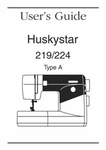 Husqvarna Viking Huskystar 219 224 User Owners Manual Reprint FREE SHIPPING - Picture 1 of 1
