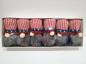 PATRIOTIC 4th of July Memorial Day Gnome Garland Red Blue Home Decor 6FT - Picture 1 of 3