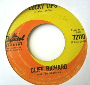 CLIFF RICHARD * 45 * Lucky Lips * 1960's * Good/ VG * CANADIAN Vinyl ORIGINAL - Picture 1 of 2