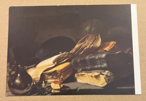 UNBENUTZTE POSTKARTE - STILLLEBEN MIT ALTEN BÜCHERN - REMBRANDT - Bild 1 von 2