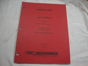 Westerbeke 71B Four engine 16 20 BED marine diesel generators Parts List Manual  - Bild 1 von 4