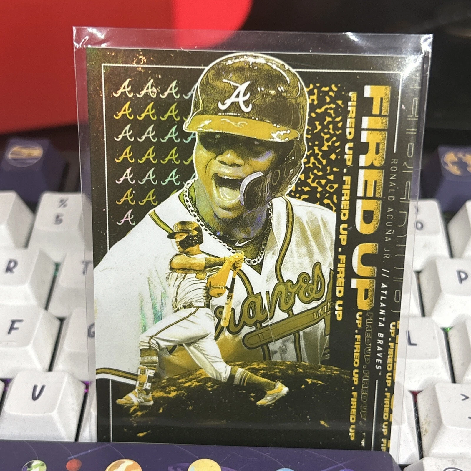 2019 Topps Fire - Ronald Acuna Jr. Fired Up Gold Minted