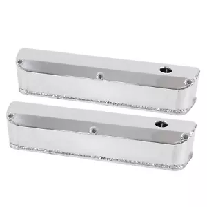 2pcs Fabricated Satin Aluminum Valve Covers For Small Block SBF 289 302 351W - Picture 1 of 23
