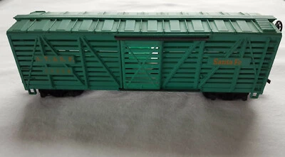 HO Scale Mantua Santa Fe Livestock Cattle Car ATSF 80680 Teal - Image 1 of 4