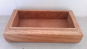 Tennessee Holz Handwerker Schmuckschatulle rechteckig Bauernhaus OHNE DECKEL - Bild 1 von 8