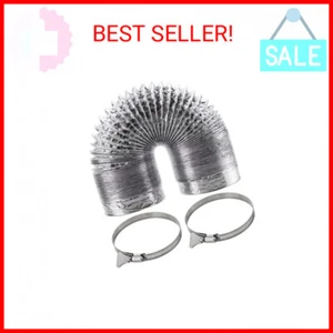 Funmit Dryer Vent Hose Kit - 4 In Diameter by 10 Ft Length - with 2 Stainless St - Picture 1 of 2