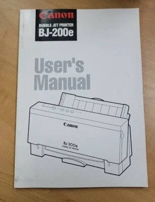 CANON Bubble Jet Printer BJ-200e USER'S MANUAL Only JAPAN 1994 pb - Image 1 of 4